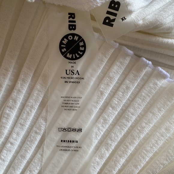 NWOT Simon Miller Rib White(Macadamia) Kai Top. Size XL - Picture 8 of 8